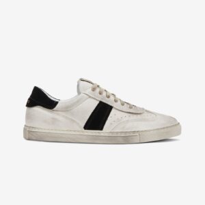 The Charlie Distressed - White/Black
